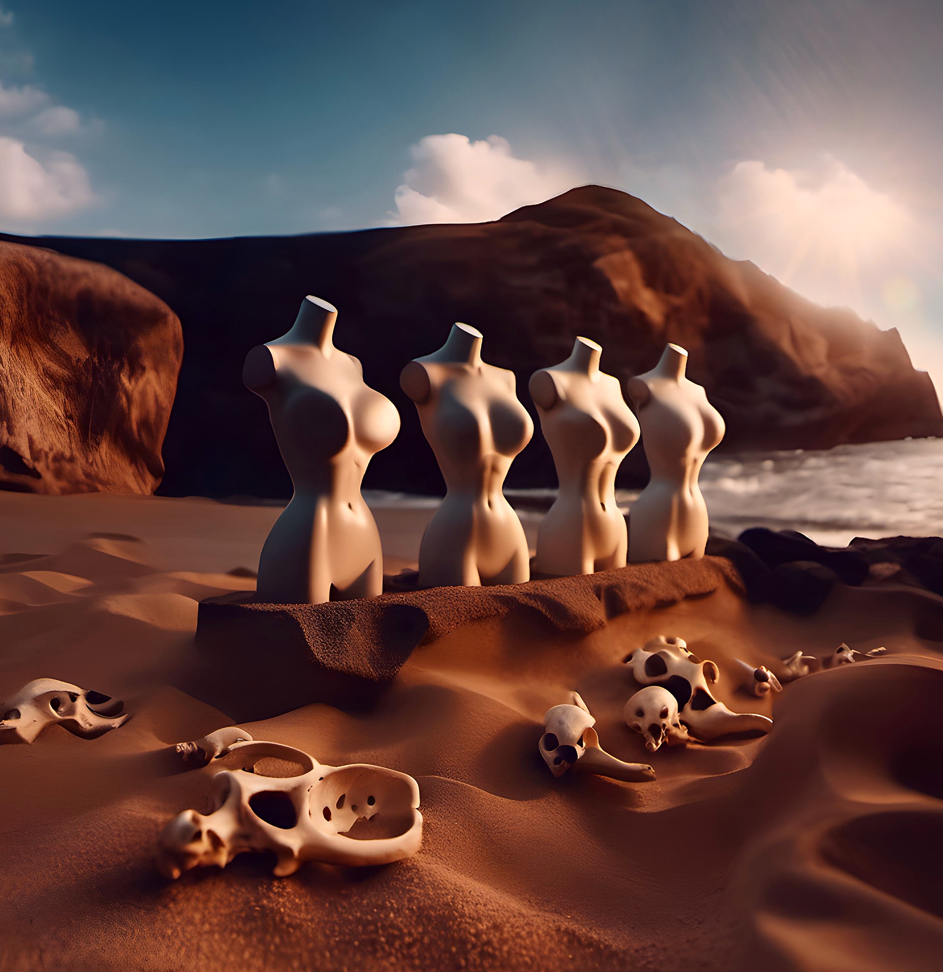 Beach torso artwork