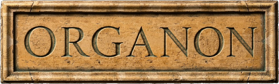 Organon title plaque